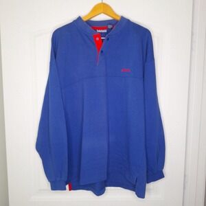 Vintage Timberland Atlantis Collection Men's Size XL Blue Red Henley